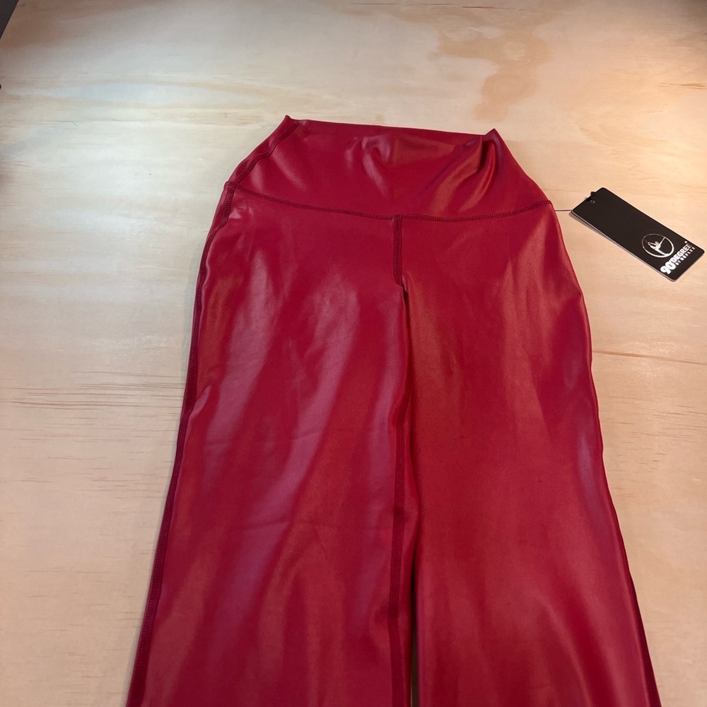 90 Degree By Reflex  Rhubarb Simmer Flare Leggings Sz XS - Picture 6 of 7